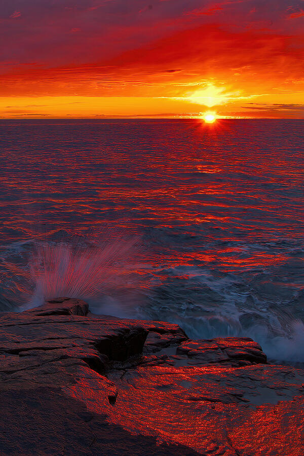 Fiery Glow Sunrise Photograph by Stephen Vecchiotti - Fine Art America