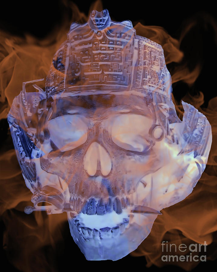 Fiery Pirates Skull Photograph by D Hackett