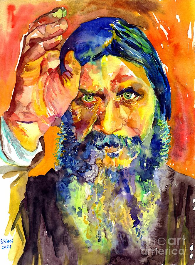 Rasputin Painting - Fiery Rasputin by Suzann Sines
