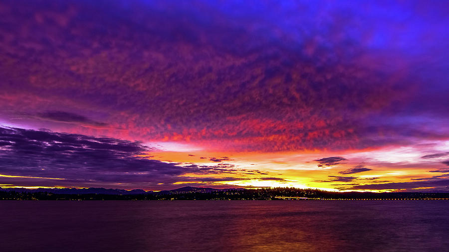 Fiery Skies at Sunrise Photograph by Emerita Wheeling