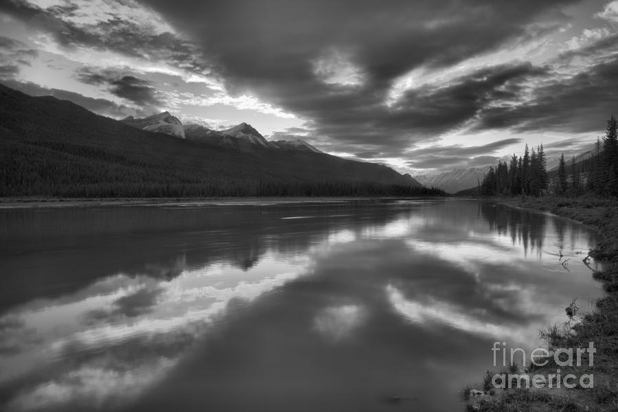 Fiery Skies Over Beauty Creek Black And White Photograph by Adam Jewell