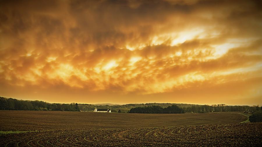 Fiery Skies Over Pennsylvania Landscape Photograph by Jason Fink