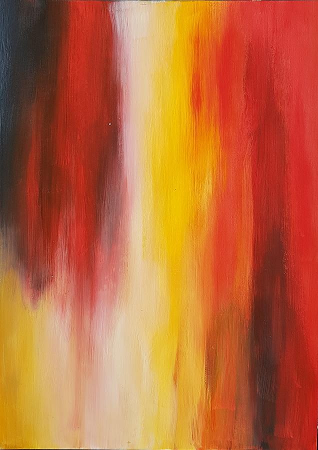 Fiery Sky Painting by Nicole Tang