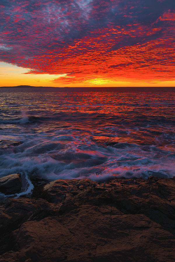 Fiery Sky Sunrise Photograph By Stephen Vecchiotti - Pixels