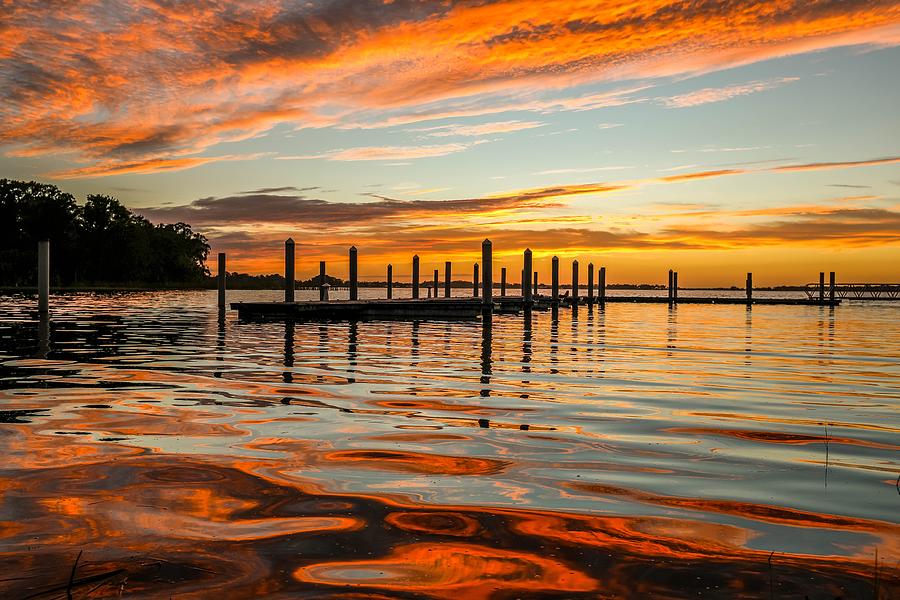 Fiery Sunset at Lake Dora Photograph by Susan Rydberg