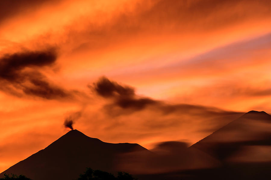 Fiery Sunset Eruption Photograph