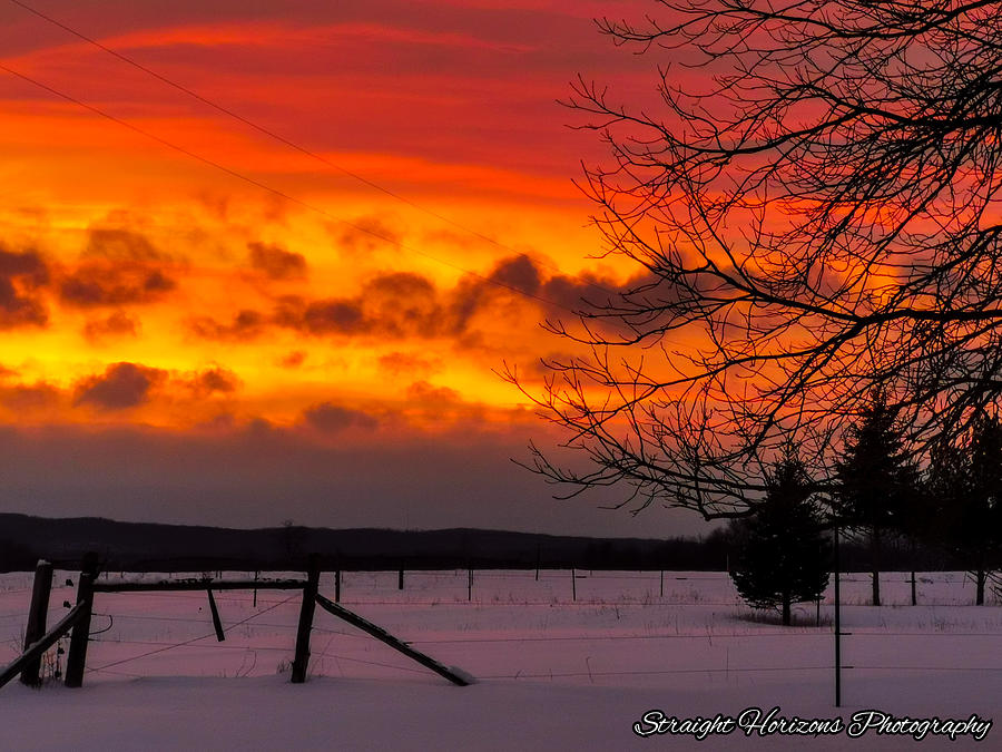 Fiery Winter Sunset Photograph by Straight Horizons Photography - Fine ...