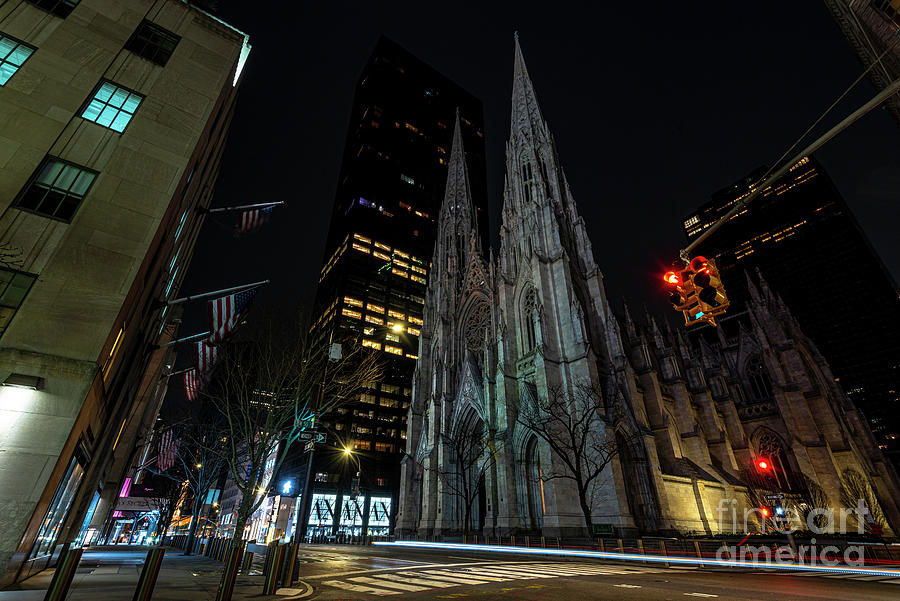 Fifth Avenue at the St. Patricks Cathedral Photograph by Stef Ko