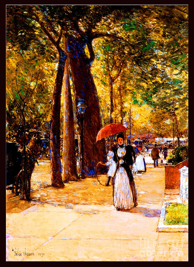 Fifth Avenue at Washington Square 1891 Painting by Frederick Childe Hassam
