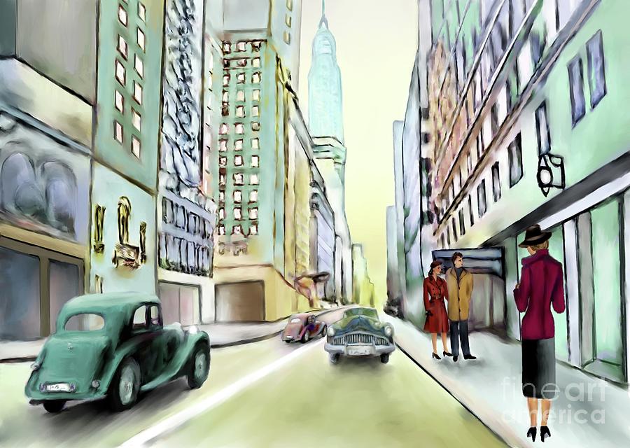 Fifth Avenue Scene Painting by Ana Borras
