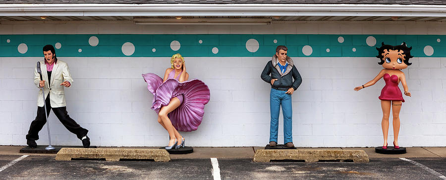 Fifties Icons at the Polk-A-Dot Drive-In - Route 66 Photograph by Susan Rissi Tregoning