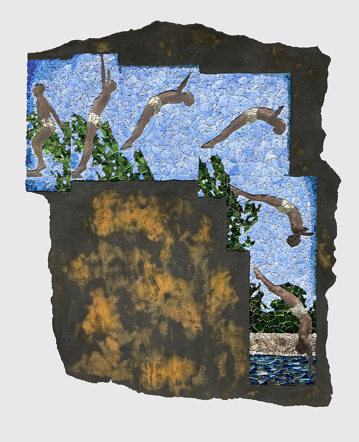 Fig. 54. The back dive. Mixed Media by Matthew Lazure