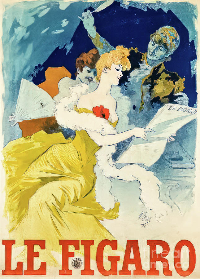 Figaro Opera Poster Paris 1904 Drawing by M G Whittingham