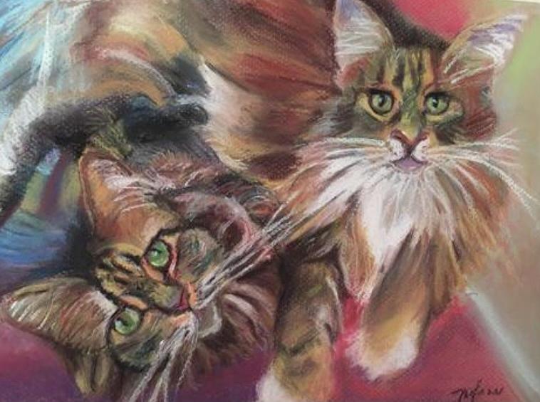 Figgy and her Sister Pastel by Melanie Healey | Fine Art America