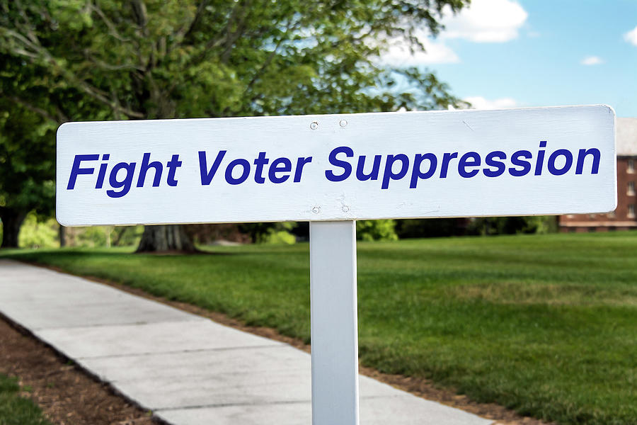 Fight Voter Suppression Sign Photograph by Phil Cardamone