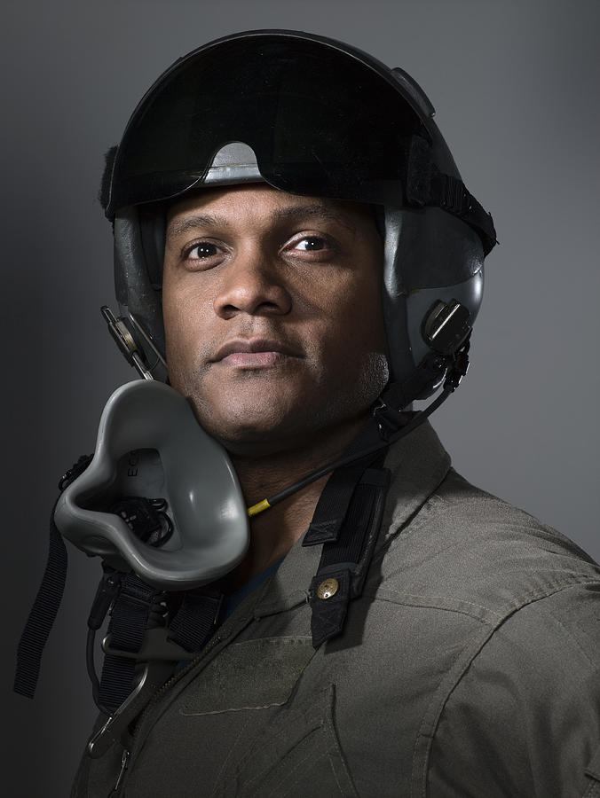 Fighter Pilot Portrait, Close-up Photograph by Siri Stafford