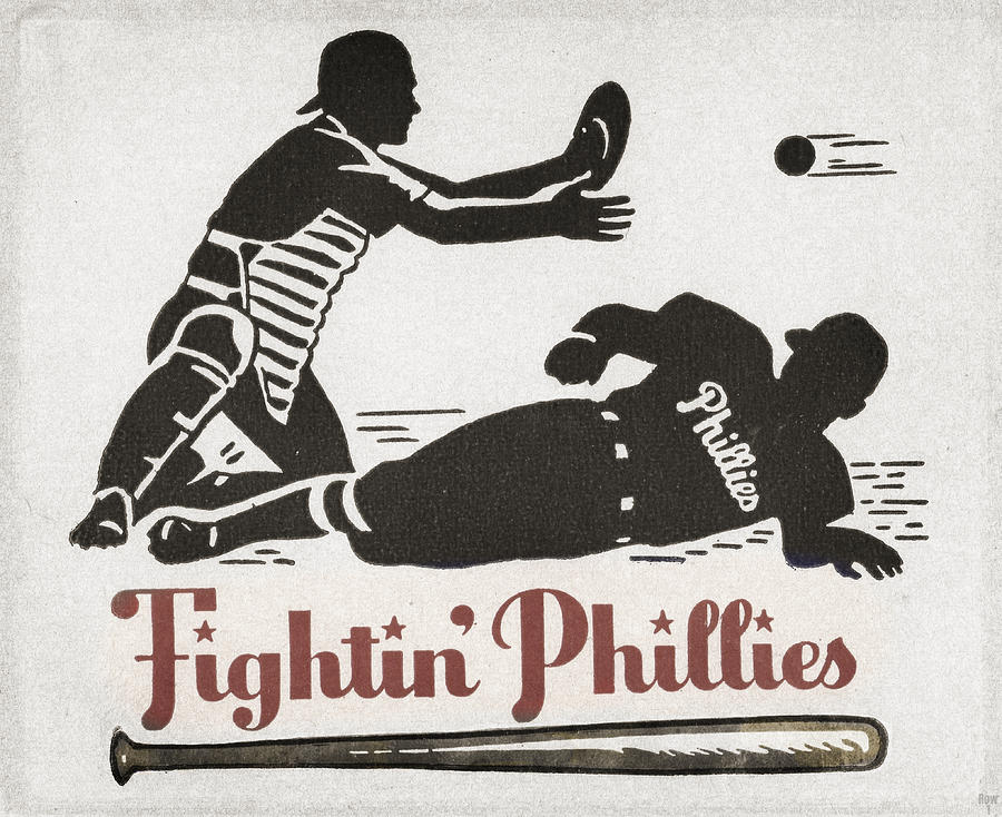 Fightin Phillies Baseball Art Mixed Media by Row One Brand
