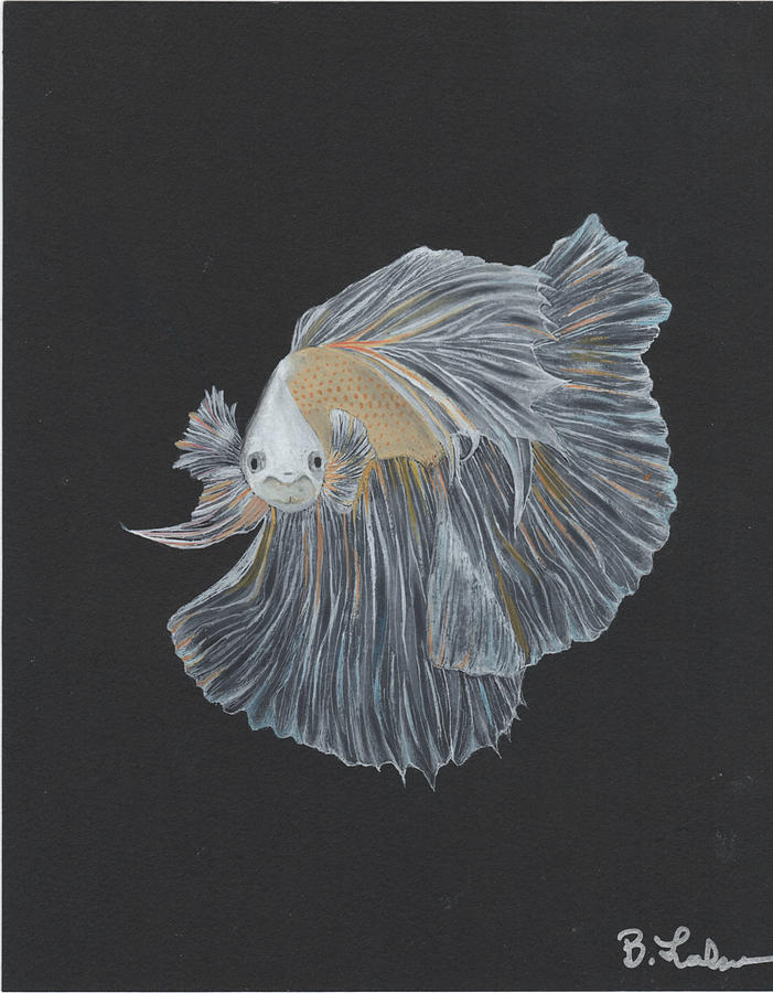 Fighting Fish Painting by Bob Labno