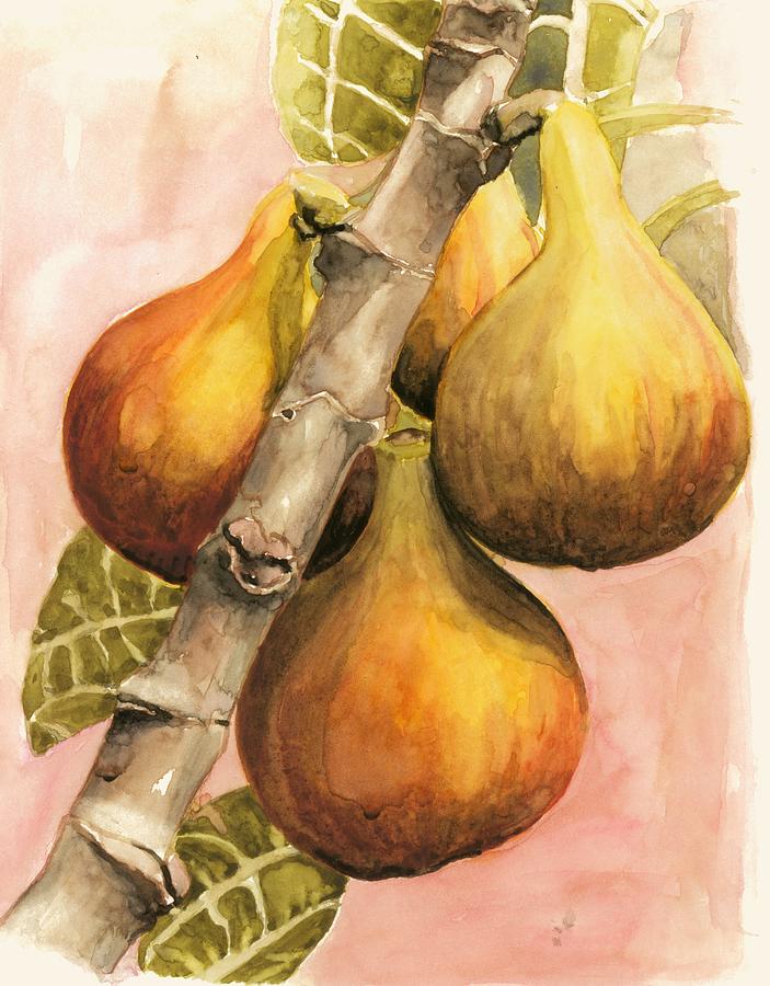 Fruit Painting - Figs by Nives Palmic