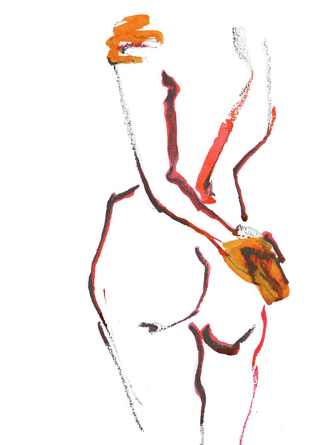 Nude Drawing - Figure 201102 by Chris N Rohrbach