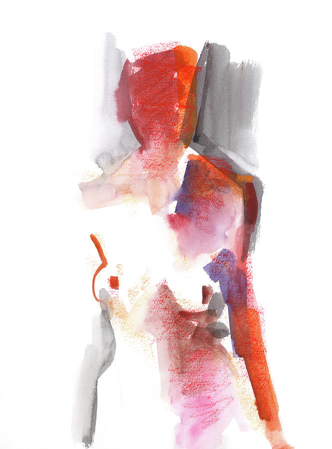 Nude Mixed Media - Figure 2019012 by Chris N Rohrbach