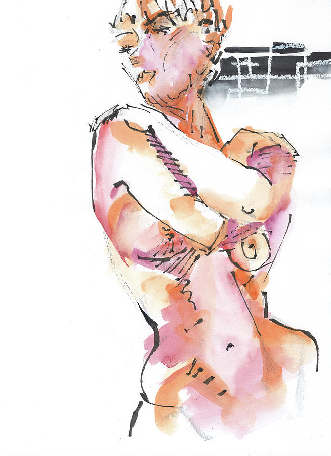 Figure 2109092 Original Ink and watercolor drawing Drawing by Chris N Rohrbach