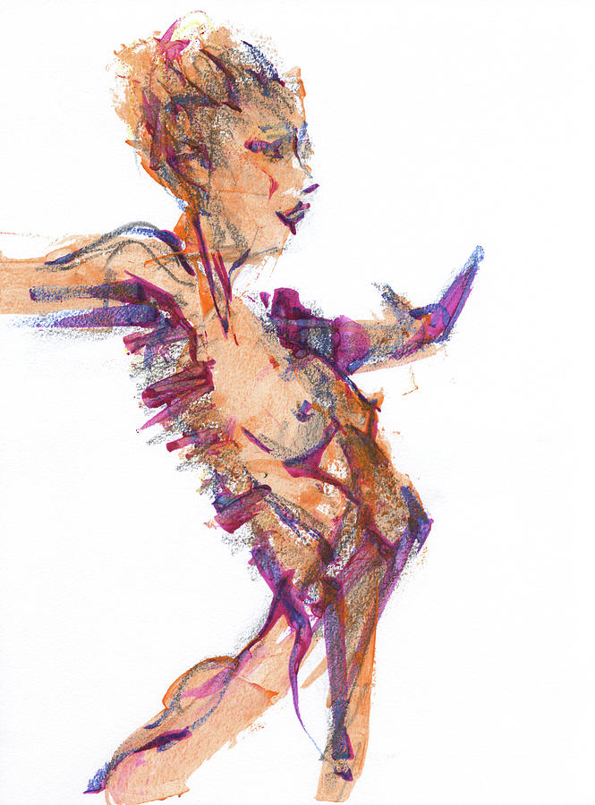 Nude Drawing - Figure 221205 by Chris N Rohrbach