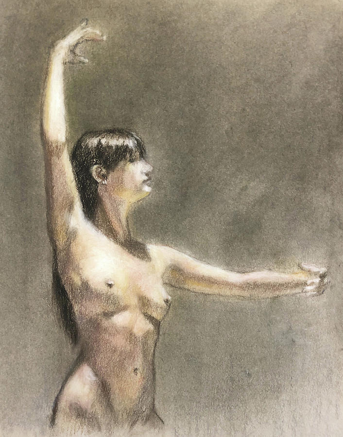 Nude Drawing - Figure Balanced by John Morris
