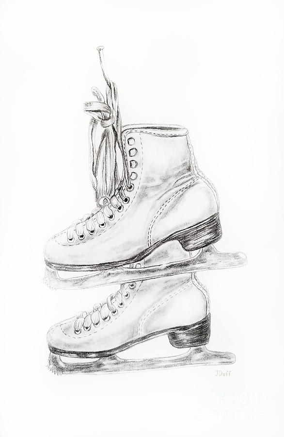 Figure Skates Drawing by Josie Duff Pixels