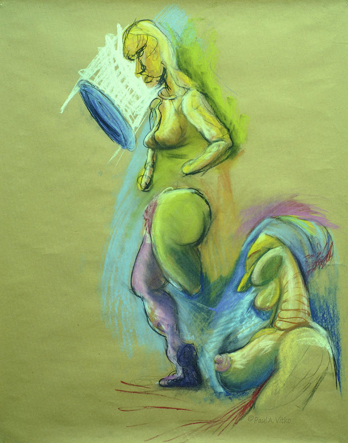 Figure Two Drawing by Paul Vitko Figure Two Drawing by Paul Vitko