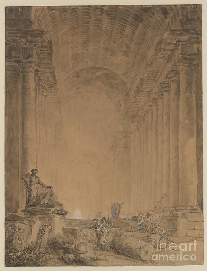 Figures in a Colonnade Painting by Shop Ability
