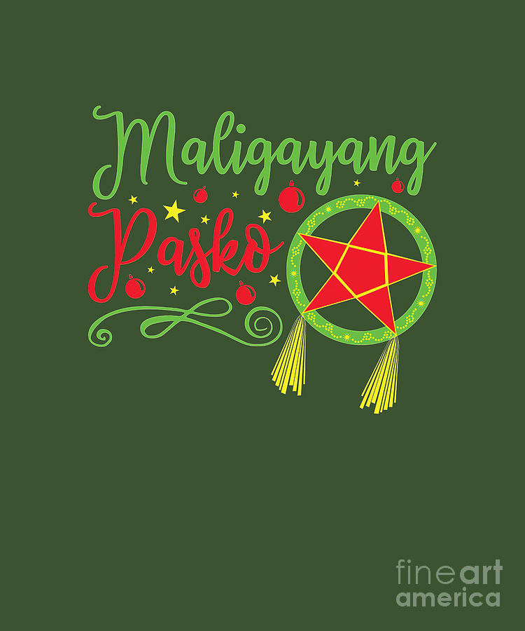 Filipino Christmas Maligayang Pasko Tapestry - Textile by Lewis King