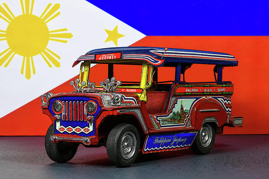 Transportation Photograph - Filipino Jeepney by Anthony Sacco