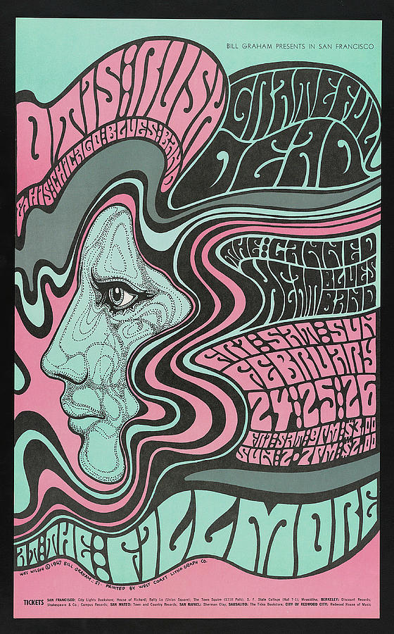 Fillmore Concert Poster Digital Art by Wesley Nesbitt - Fine Art America