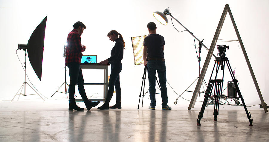Film crew in the studio Photograph by Brightstars