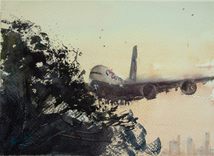 London Painting - Final Approach by James Nyika