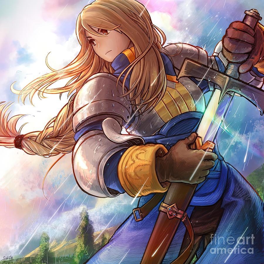 Final Fantasy Tactics Agrias Oaks Painting By Bailey Stewart Fine Art America