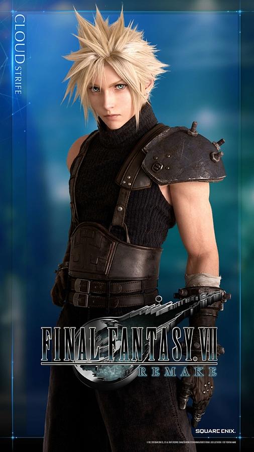 Final Fantasy VII Remake Cloud Portrait Digital Art by Manuel Santos