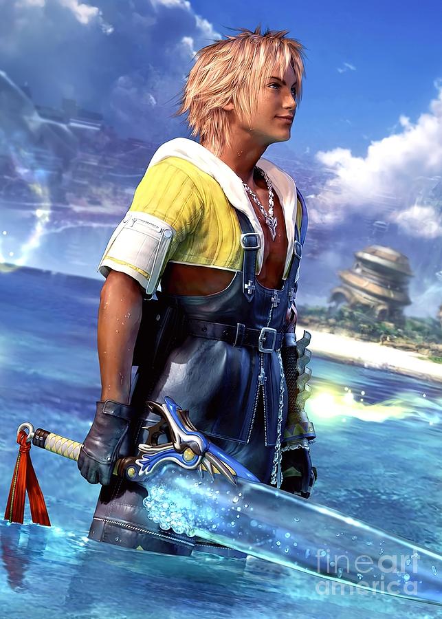 Final Fantasy X Tidus Artwork Painting by Khan Edwards Fine Art America