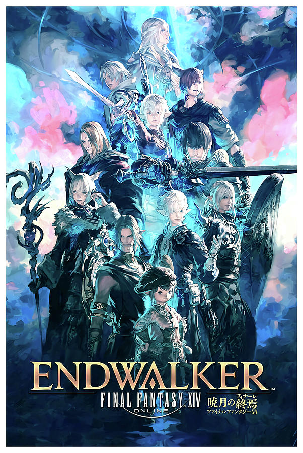 Final Fantasy XIV Online Endwalker Game Poster Digital Art by Daryl