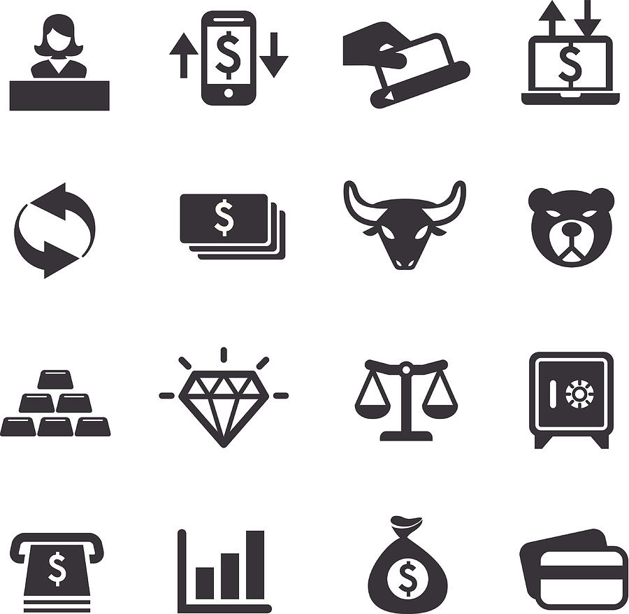 Finance Icons Set 2-Acme Series Drawing by -victor-