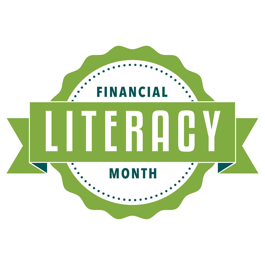 Financial Literacy Month Label Drawing by Bortonia