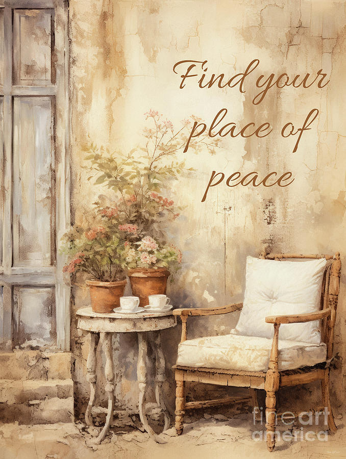 Find Your Place Of Peace Painting by Tina LeCour