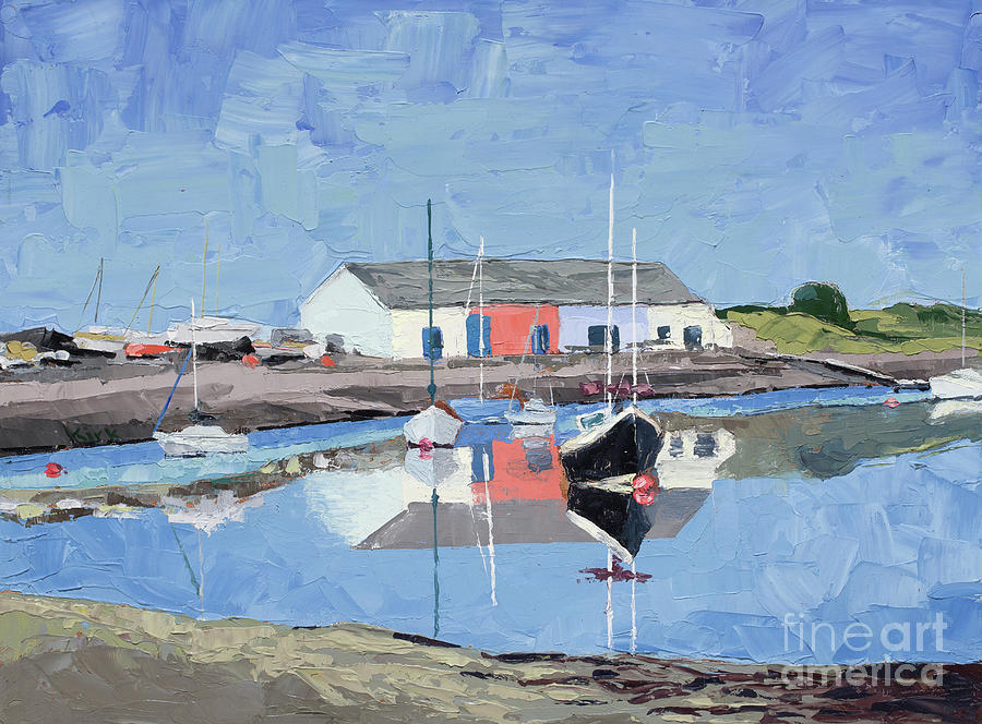 Findhorn Marina, 2015 Painting by PJ Kirk