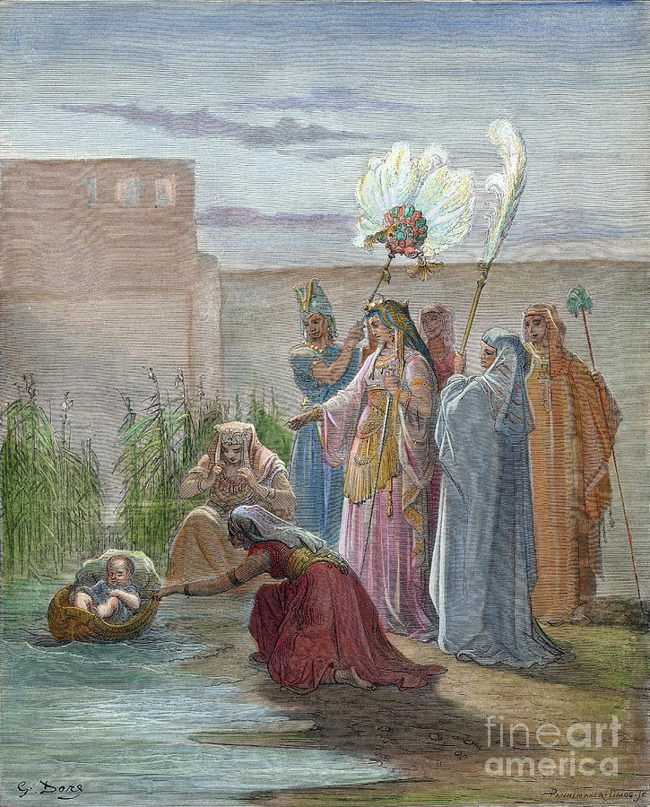 Finding Of Moses Drawing by Gustave Dore | Fine Art America