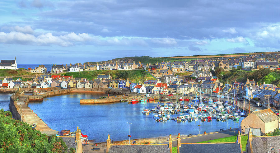 Findochty Fishing Village Harbour Scotland Photograph by OBT Imaging