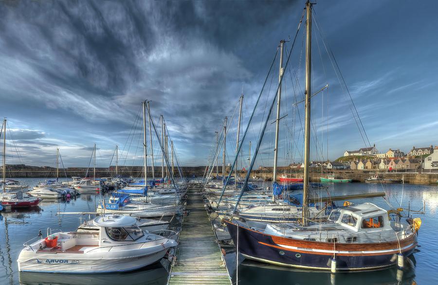 Findochty Morayshire Ocean Pleasure Boats Scotland Digital Art by OBT Imaging