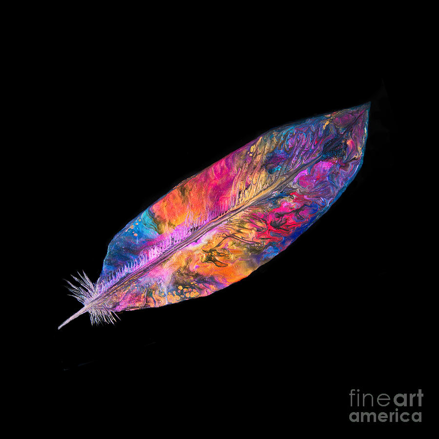 Fine and Fancy Feather 7977 Painting by Priscilla Batzell Expressionist Art Studio Gallery