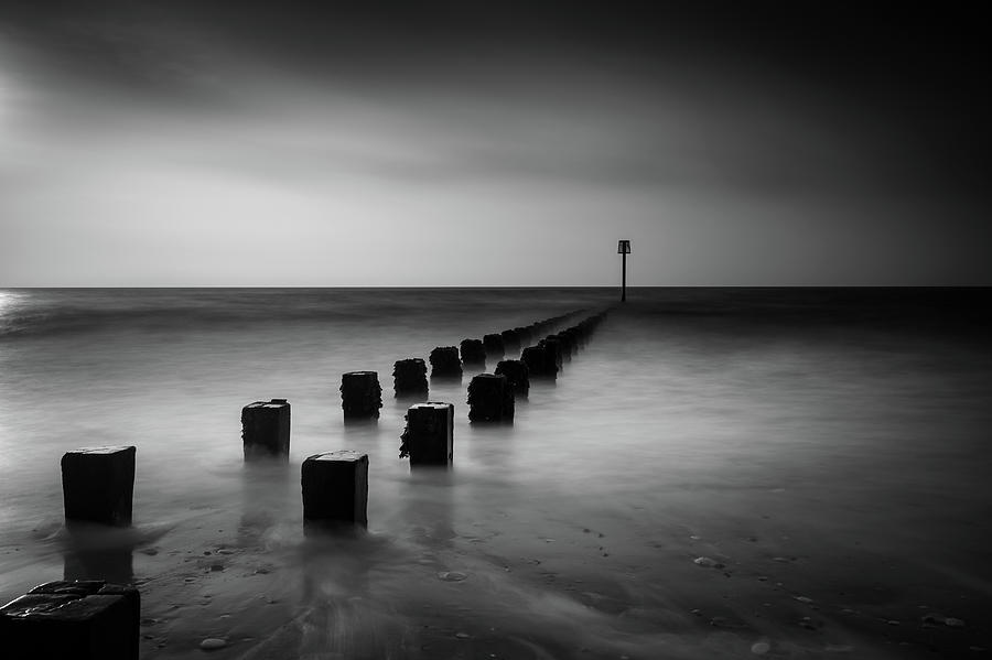 Fine art black and white beach scene 775 Photograph by Philip Chalk ...