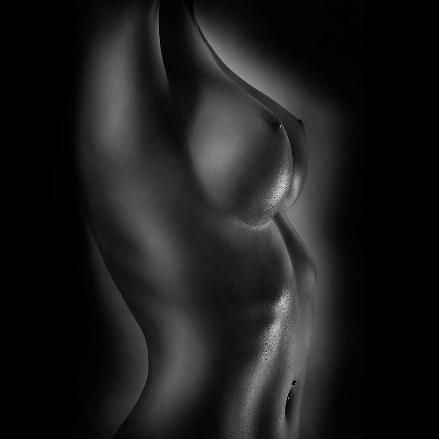 Black And White Photograph - Fine Art Nude Woman Bodyscape 14 by Az Jackson